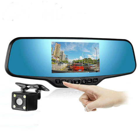 HD 1080P Middle Len Car DVR With Rear View Camera Parking Function Dash Cam Night Vision