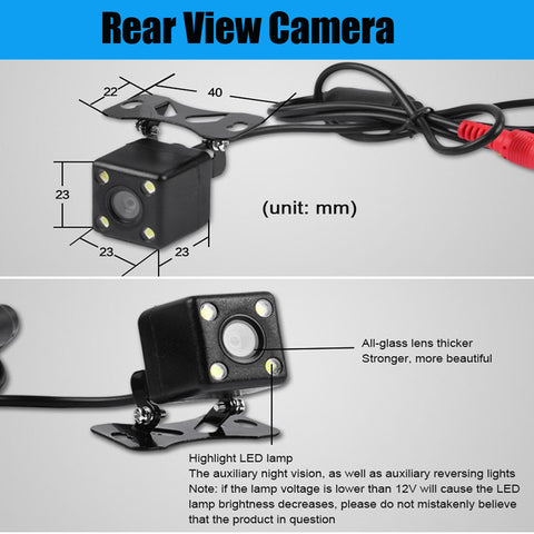 HD 1080P Middle Len Car DVR With Rear View Camera Parking Function Dash Cam Night Vision