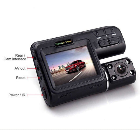 Dual Lens Car HD 1080p 2.0"LCD Dash cam+8 IR LED Light Night Vision